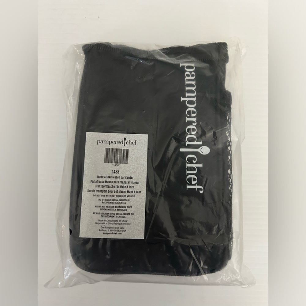 Pampered‎ Chef |  1438 Make and Take Mason Jar Carrier Bag New Sealed
